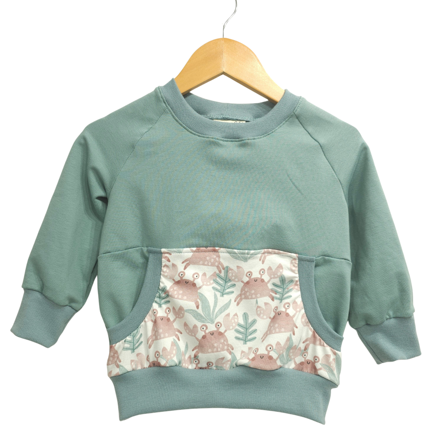 Pullover [ Kids 1-7 Jahre ] Under the Sea Krebse (Sweat mint)